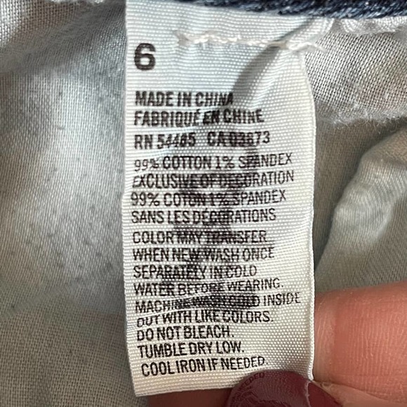 American Eagle Cuffed Dark Wash Womens Cotton Stretch 5 Pocket Shorts 6 - Picture 3 of 6